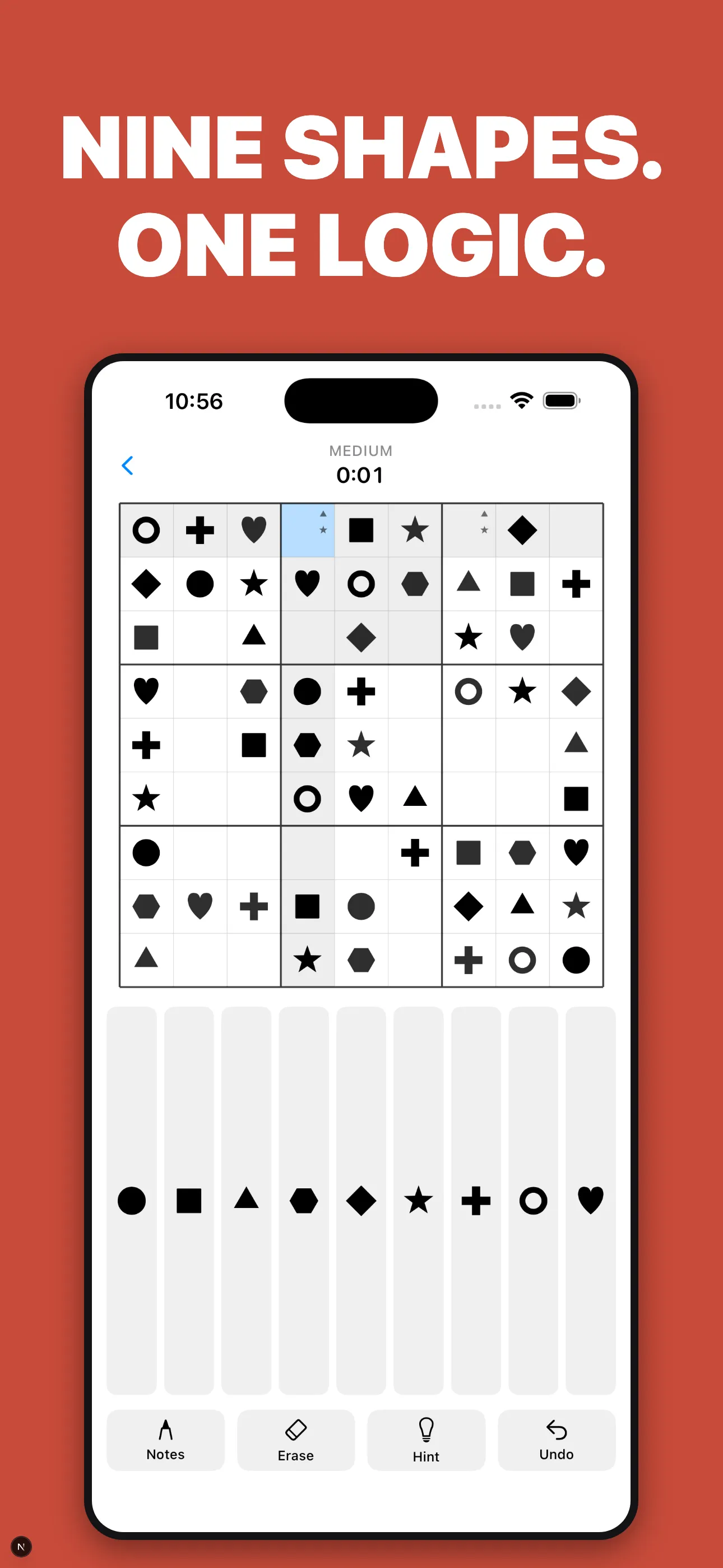 Form9 — a completed grid